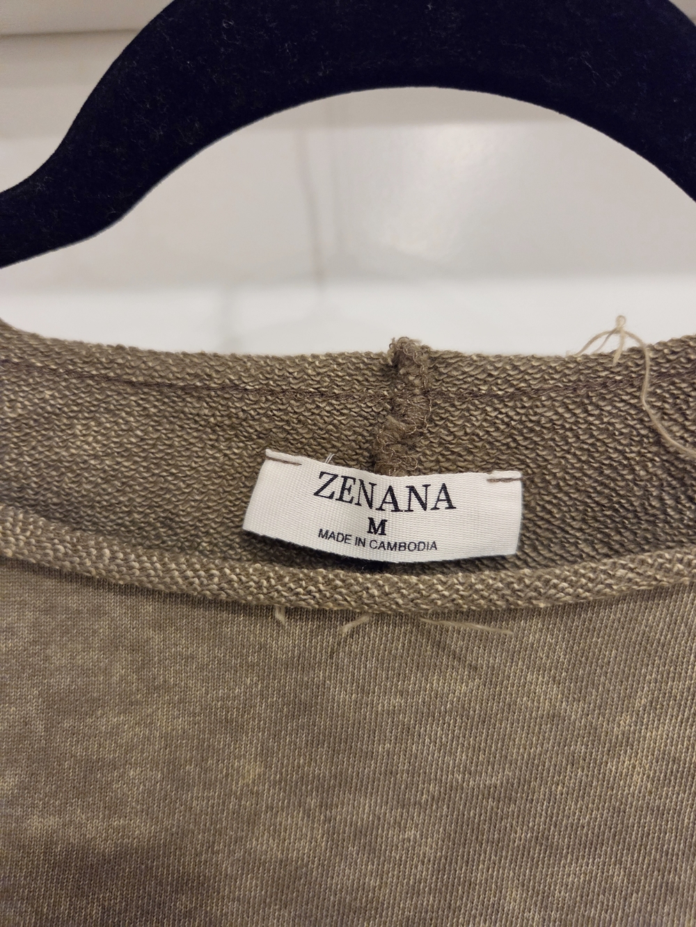Zenanna Short Sleeve/Sleeveless Acid Washed Sweat Top - Picture 3 of 5
